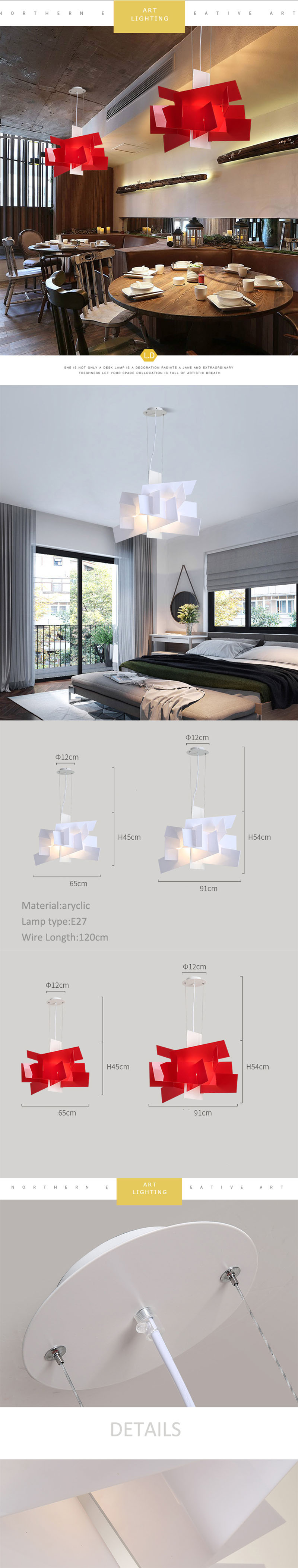 Creative-acrylic-dining-room -white-pendant-light -for-dining-room-zanfi-lighting