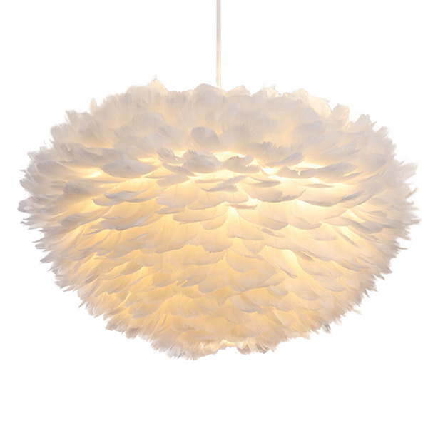 Modern-creative-white-feather-pendant-lamp-indoor