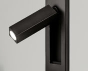 UR403bedside reading mini light for hotel guestroom black color