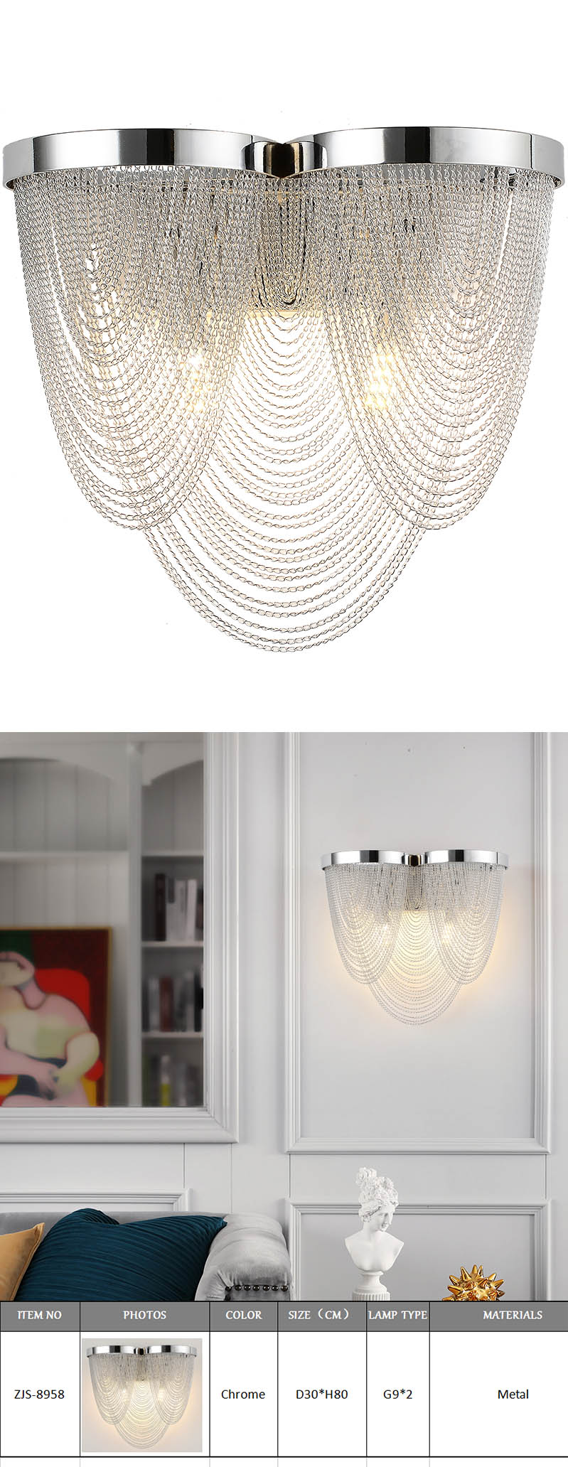 the vintage chandelier