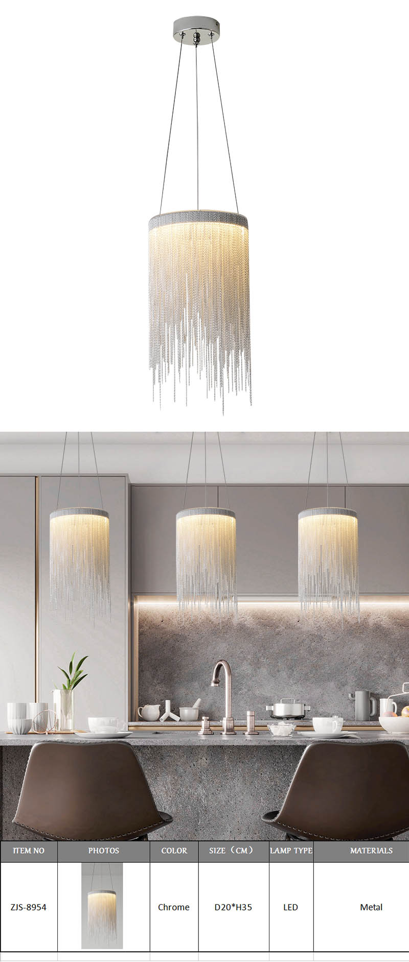 modern silver chandelier