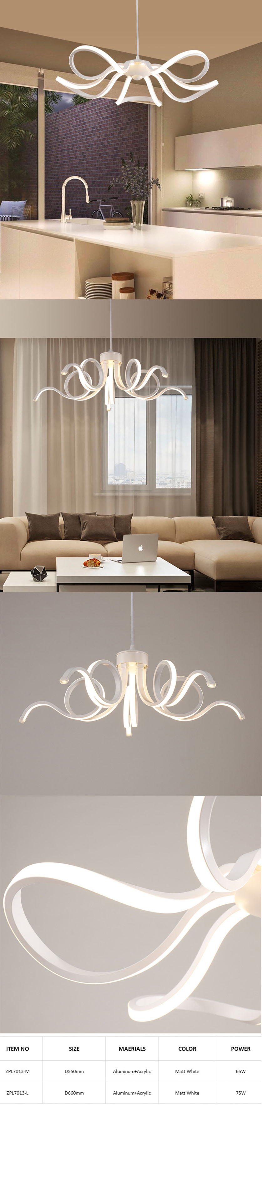 Modern acrylic pendant lamps