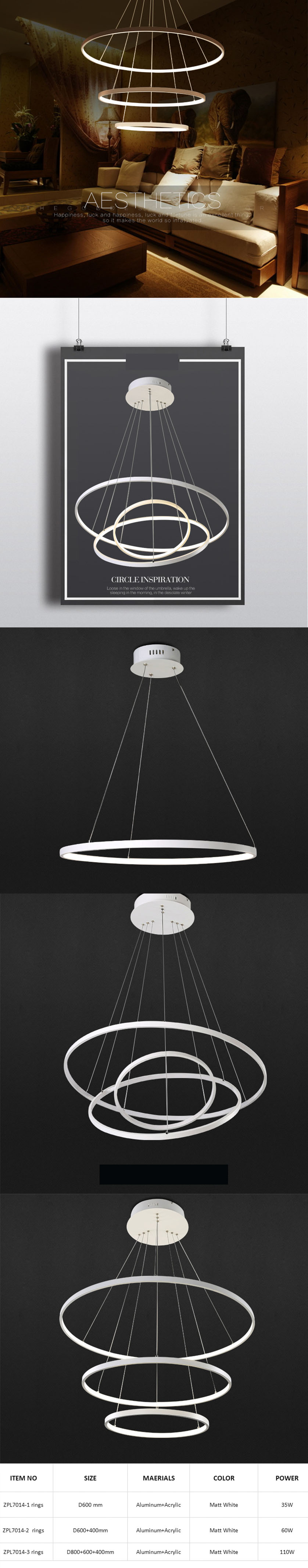 circular ring pendant light