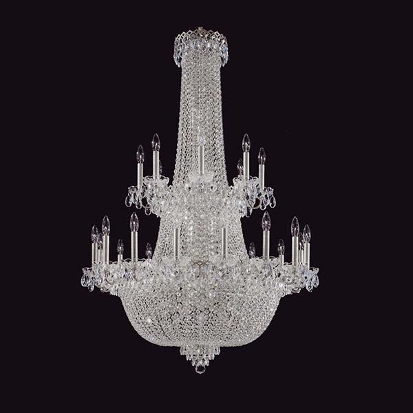 large chrome chandelier
