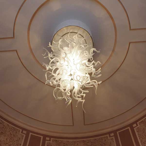 large glass chandelier