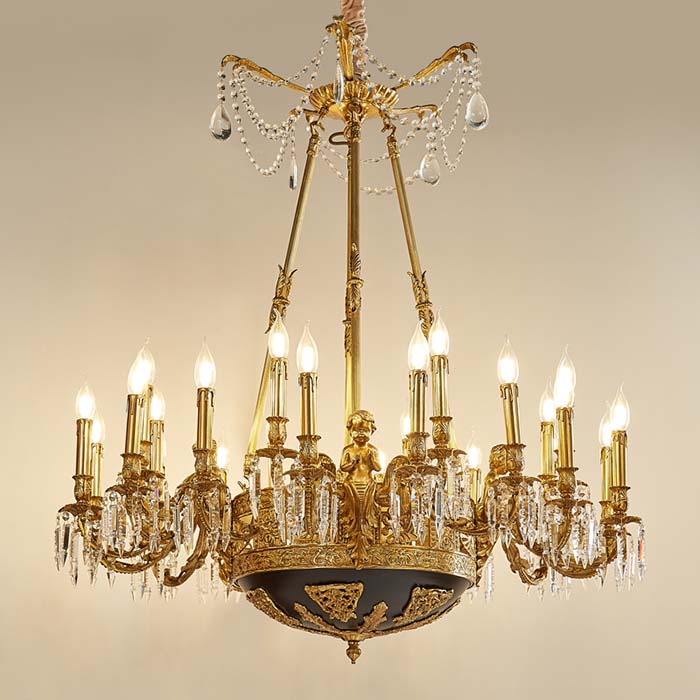 vintage brass chandelier