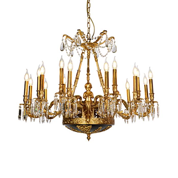 aged brass chandelier