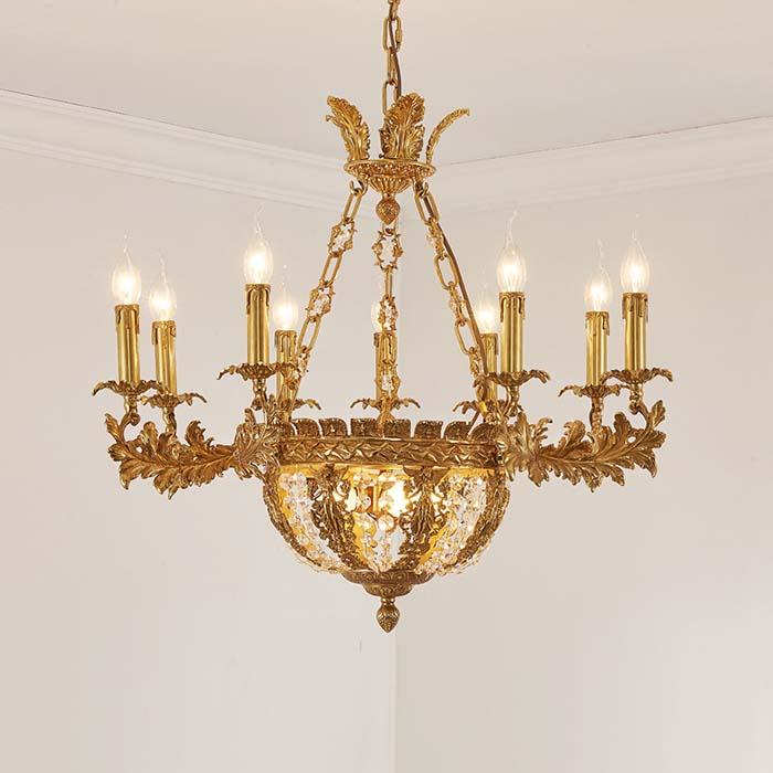 brass rectangular chandelier