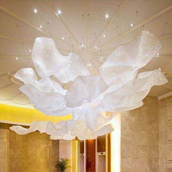 large glass chandelier