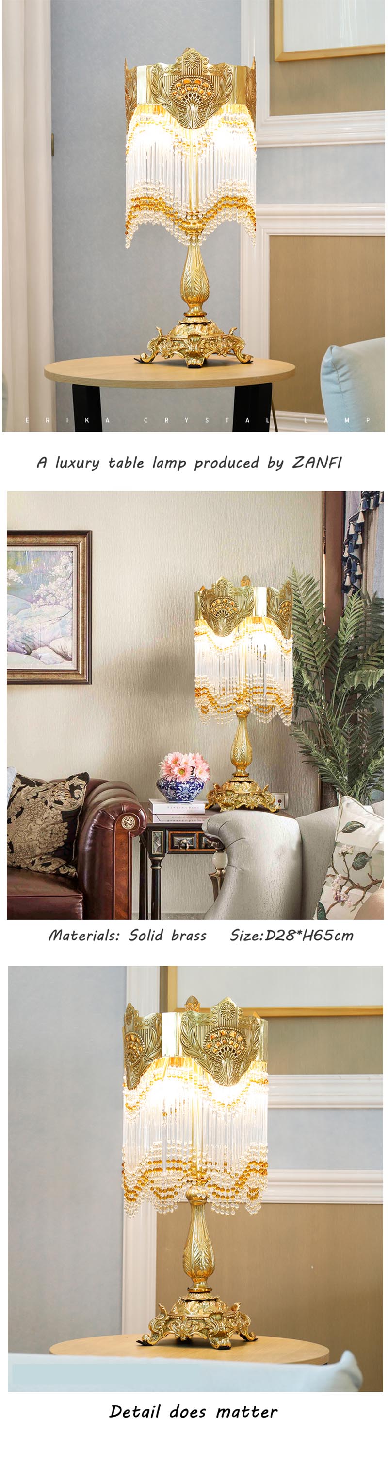 vintage brass table lamps